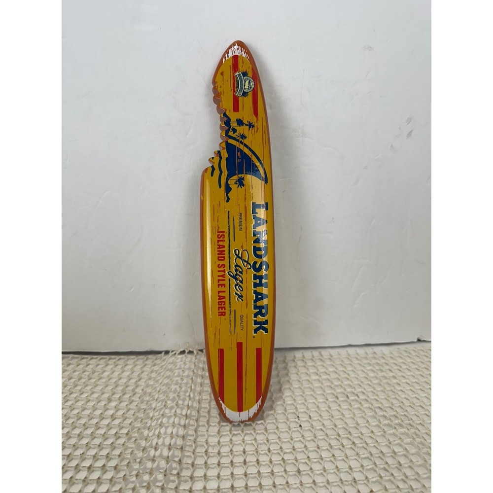 Landshark Lager Beer Tap Handle Surfboard Shark Bite Island Style 11" NEW W/ Box